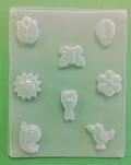 Stampo LDPE per colata fiori e animali rayher 23,2x18,3cm