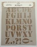 Stencil alfabeto stampatello tommy art 34 x 40 cm