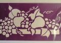 Stencil decoro tralcio d'uva brico 40x18 cm