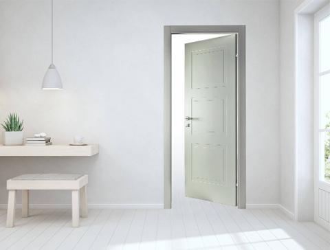 PORTE LACCATE IMIC - MOD. GEOMETRIKA  703 G CON ANTA TAMBURATA PANTOGRAFATA CON TRE RIQUADRI SIMMETRICI