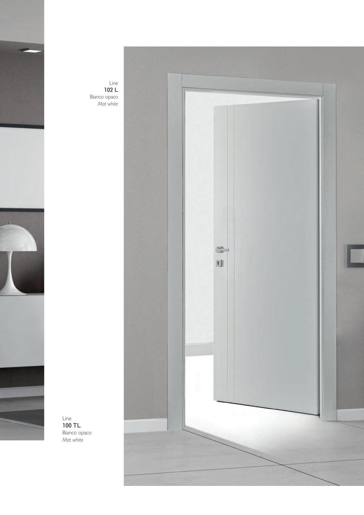PORTE LACCATE IMIC - MOD. LINE  102L  CON ANTA TAMBURATA CON INCISIONI