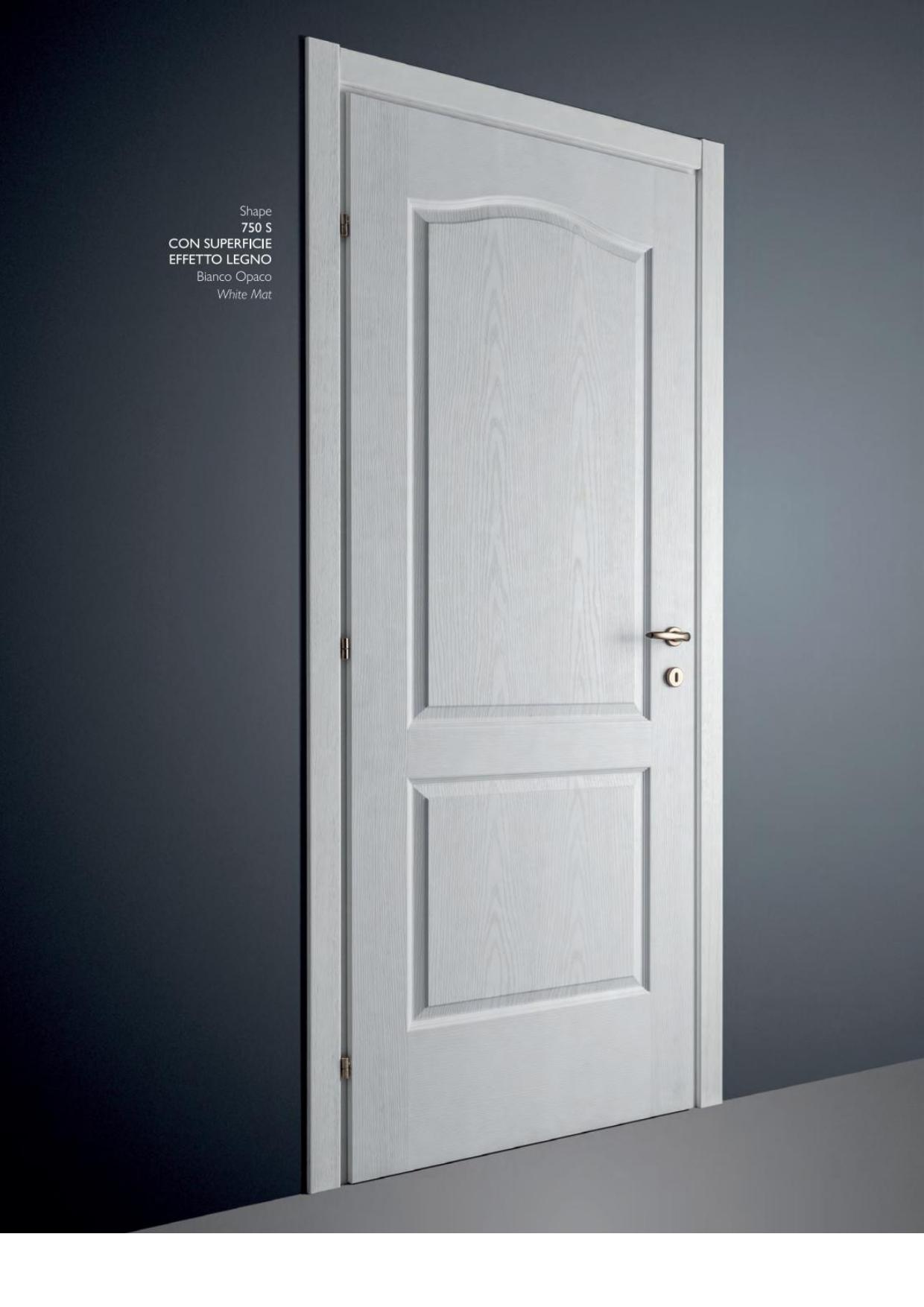 PORTE LACCATE IMIC - MOD. SHAPE  750S   ANTA CON DISEGNO ED EFFETTO LEGNO RICAVATI