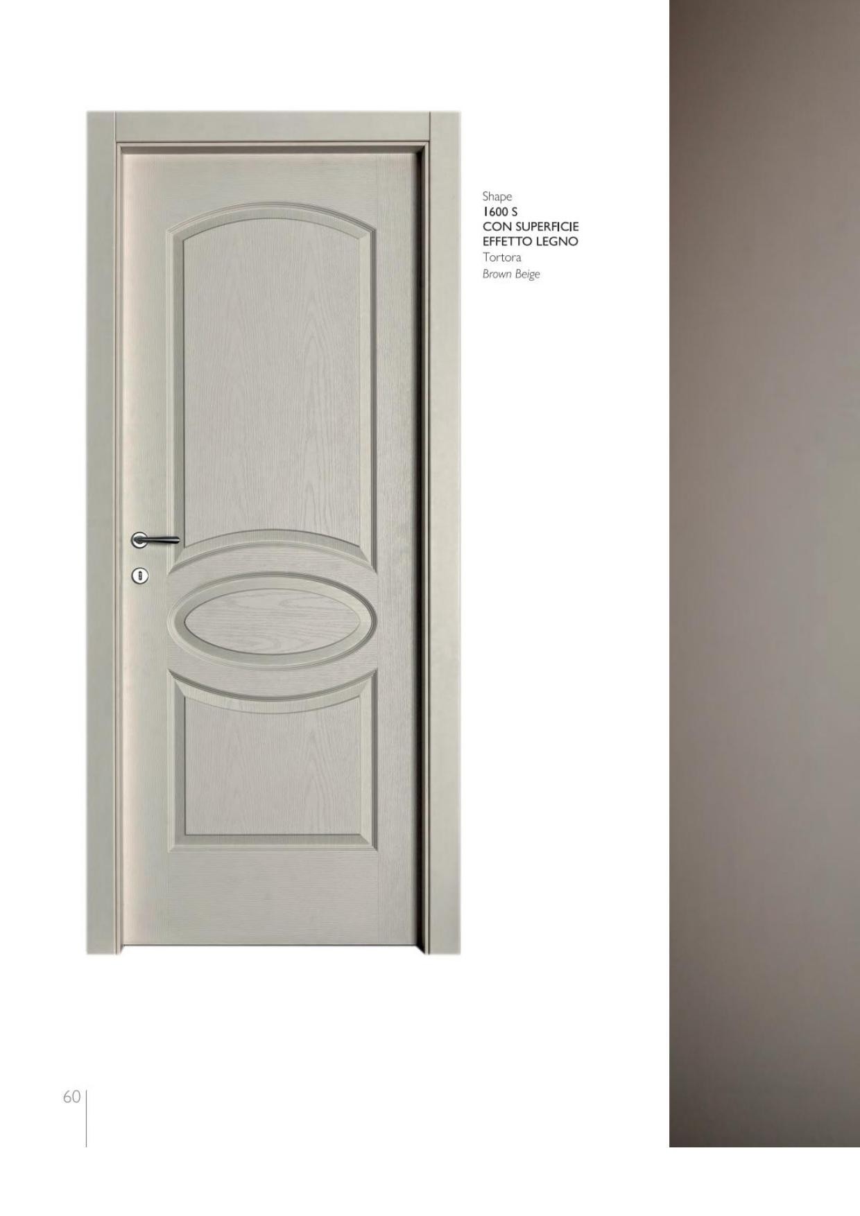 PORTE LACCATE IMIC - MOD. SHAPE 1600S  ANTA CON DISEGNO ED EFFETTO LEGNO RICAVATI