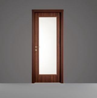 PORTE IN LAMINATINO IMIC - MOD. MATERIKA  350 V ANTA TAMBURATA VANO VETRO