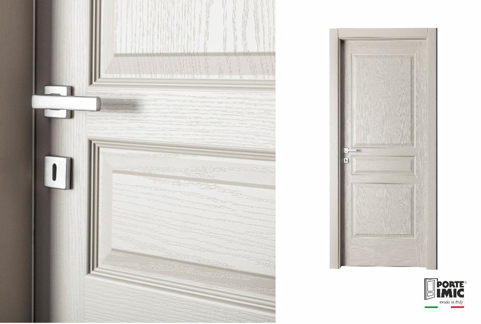 PORTE LACCATE IMIC - MOD. SHAPE 900S - ANTA CON DISEGNO E SUPERFICE EFFETTO LEGNO RICAVATI