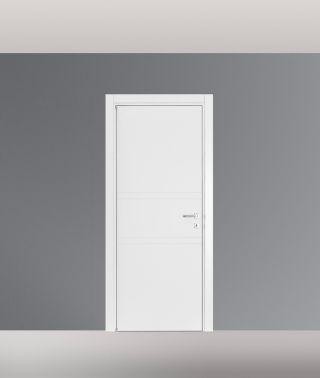 PORTE LACCATE IMIC - MOD. LINE 140L  CON ANTA TAMBURATA CON INCISIONI