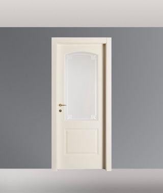PORTE LACCATE IMIC - MOD. PLACE 710 PV  CON ANTA TAMBURATA PANTOGRAFATA CON VANO VETRO