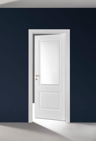 PORTE LACCATE IMIC - MOD. PLACE  800 PV   CON ANTA TAMBURATA PANTOGRAFATA CON VANO VETRO