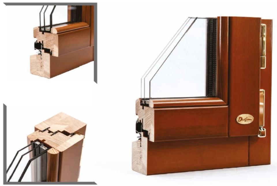 Infissi in LEGNO DELFINO INFISSI - Mod. ONE 80