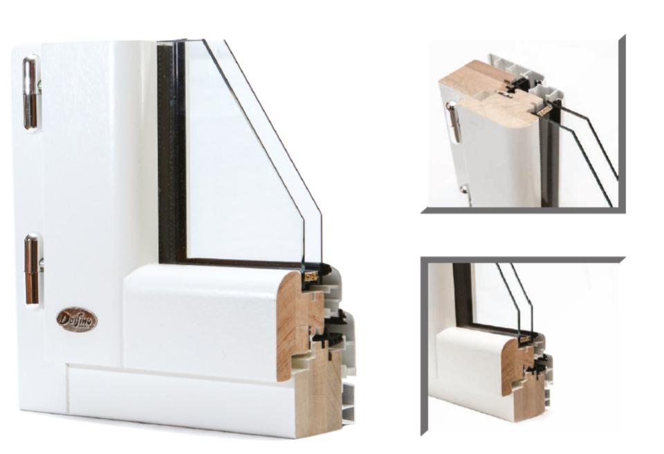 INFISSI IN LEGNO ALLUMINIO DELFINO INFISSI - Mod. INTESA SOFT 90