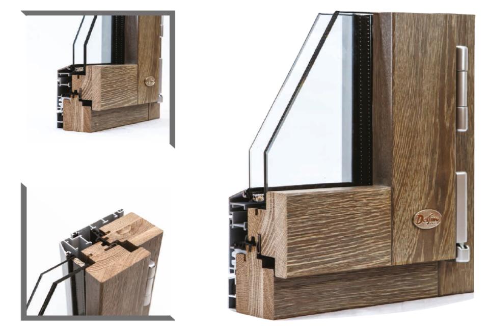 INFISSI IN LEGNO ALLUMINIO DELFINO INFISSI - Mod. INTESA DROP 90