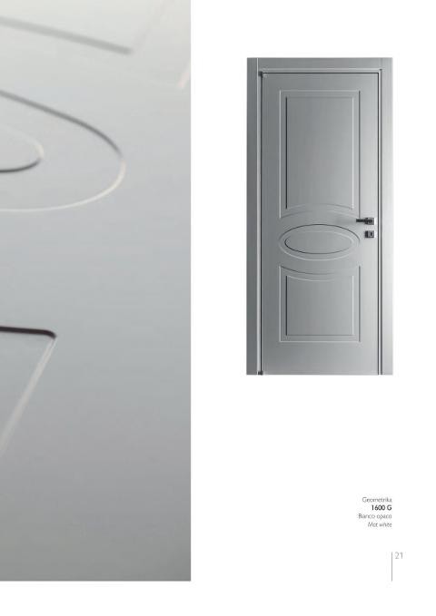 PORTE LACCATE IMIC - MOD. GEOMETRIKA 1600 G CON ANTA TAMBURATA PANTOGRAFATA CON TRE RIQUADRI SAGOMATI