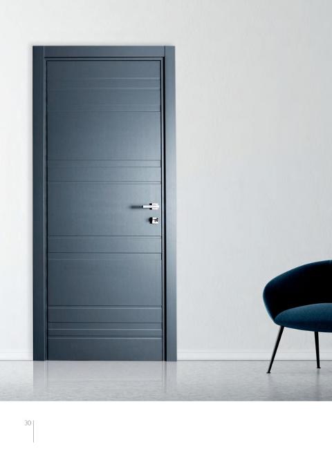 PORTE LACCATE IMIC - MOD. SEVENTY  240 P CON ANTA TAMBURATA PANTOGRAFATA LINEE ORIZZONTALI