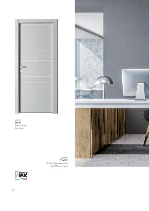 PORTE LACCATE IMIC - MOD. SEVENTY  220 P  CON ANTA TAMBURATA PANTOGRAFATA