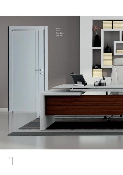 PORTE LACCATE IMIC - MOD. SEVENTY 210 P CON ANTA TAMBURATA PANTOGRAFATA  LINEE VERTICALI
