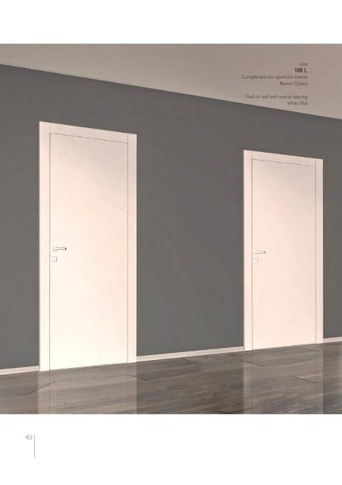 PORTE LACCATE IMIC - MOD. LINE  100L  CON ANTA TAMBURATA LACCATA CON INCISIONI