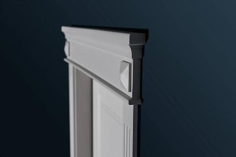 PORTA LACCATA IMIC - MOD. MAXIMA 710 MV CON ANTA TAMBURATA PANTOGRAFATA EFFETTO MASSELLATO CON VANO VETRO