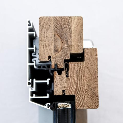 INFISSI IN LEGNO ALLUMINIO DELFINO INFISSI - Mod. INTESA DROP 90