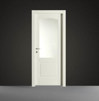 PORTA LACCATA IMIC - MOD. MAXIMA 710 MV CON ANTA TAMBURATA PANTOGRAFATA EFFETTO MASSELLATO CON VANO VETRO