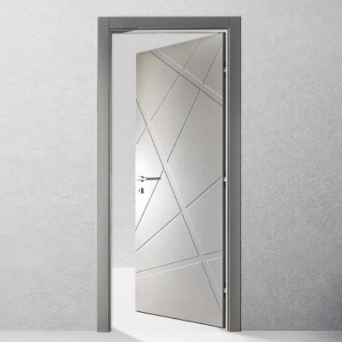 PORTE LACCATE IMIC - MOD. SEVENTY  260 P  CON ANTA TAMBURATA PANTOGRAFATA LINEE DIAGONALI