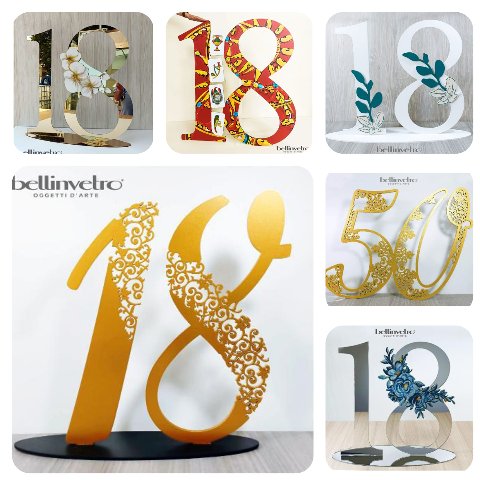 NUMERI ED ELEMENTI DECORATIVI PER EVENTI