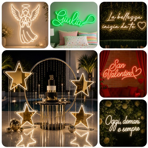 SCRITTE | NOMI | FRASI | CREAZIONI NEON LED LUMINOSI PERSONALIZZABILI