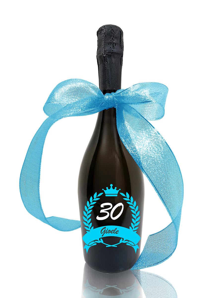 Bottiglia incisa 30 compleanno "LINEA EVENTO" PERLA