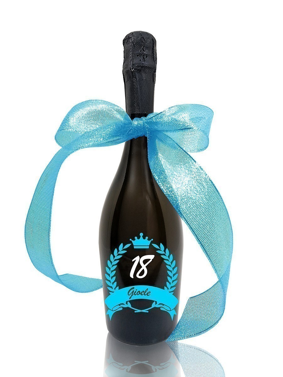 bottiglia incisa 18 compleanno "LINEA EVENTO" PERLA