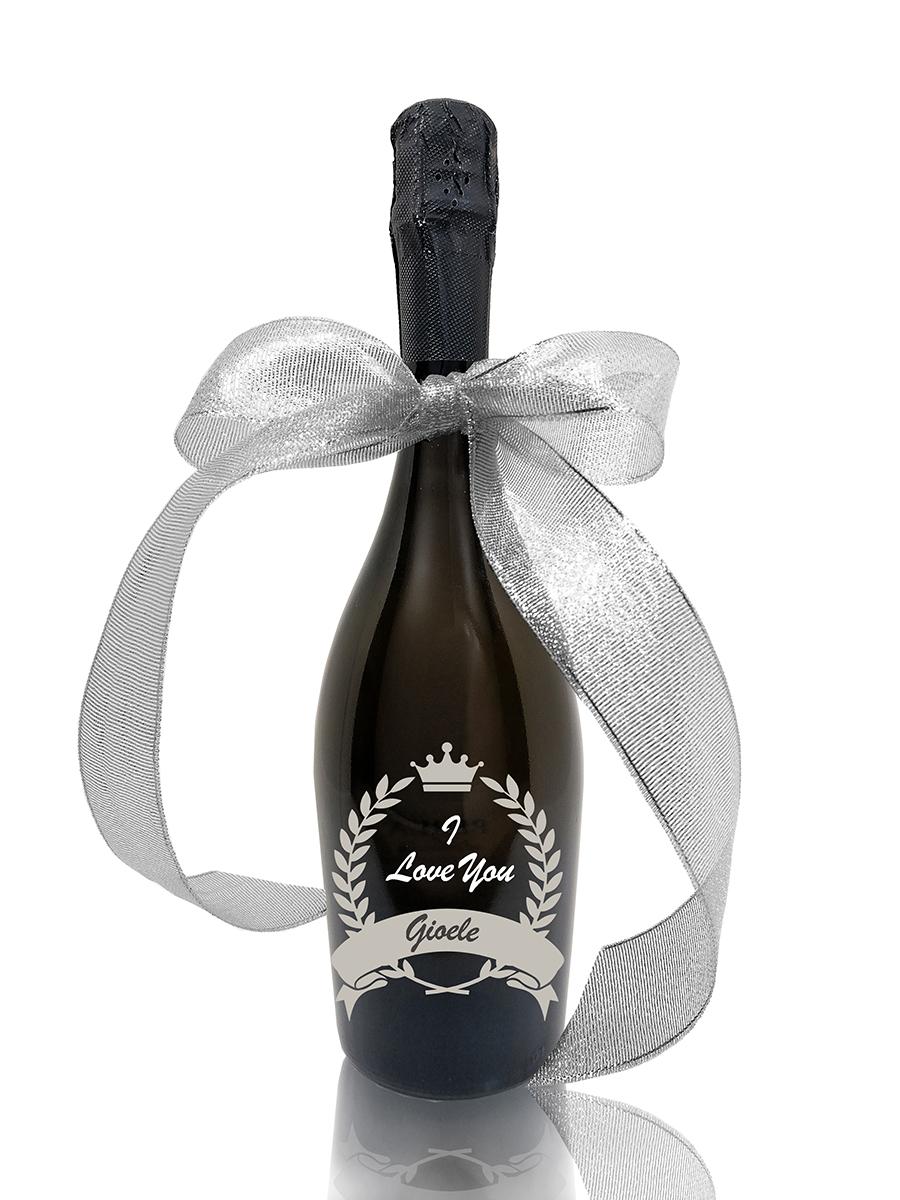 bottiglia incisa i love you "LINEA EVENTO" PERLA