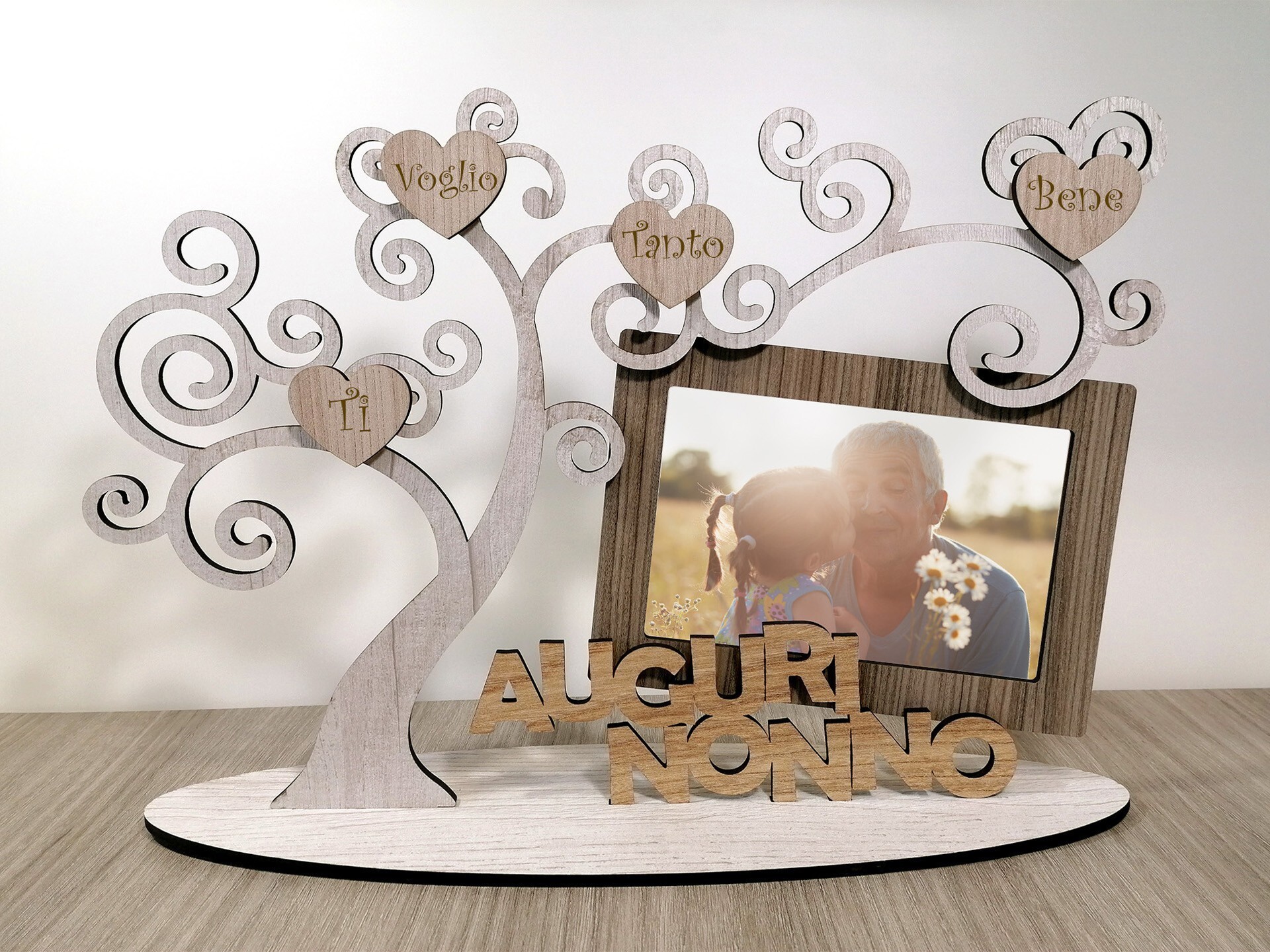portafoto con albero della vita in legno nonno BELLINVETRO VR 62 NONNO