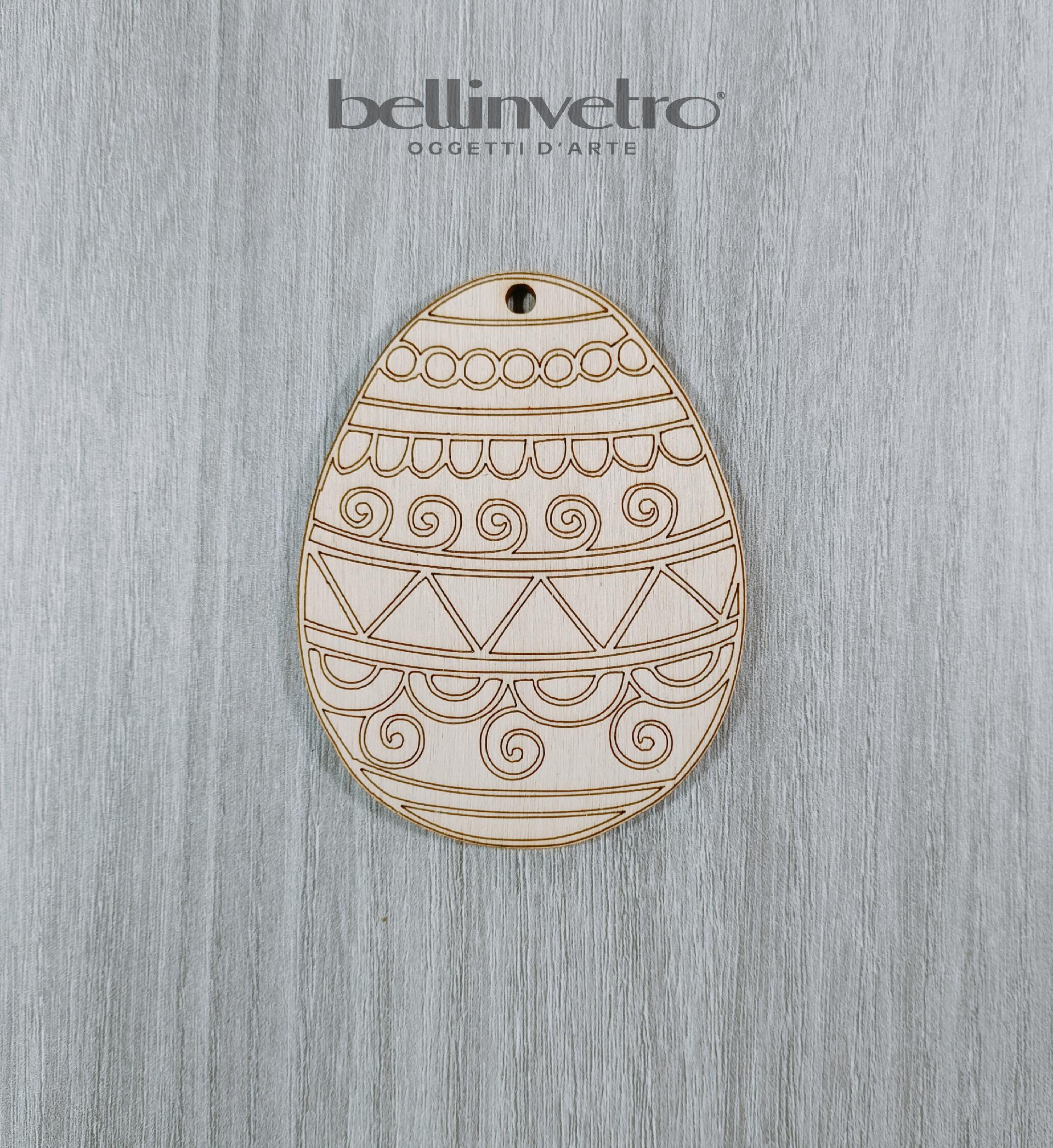 Uova di  pasqua in legno colorabile e personalizzabile per le scuole BELLINVETRO VR 140