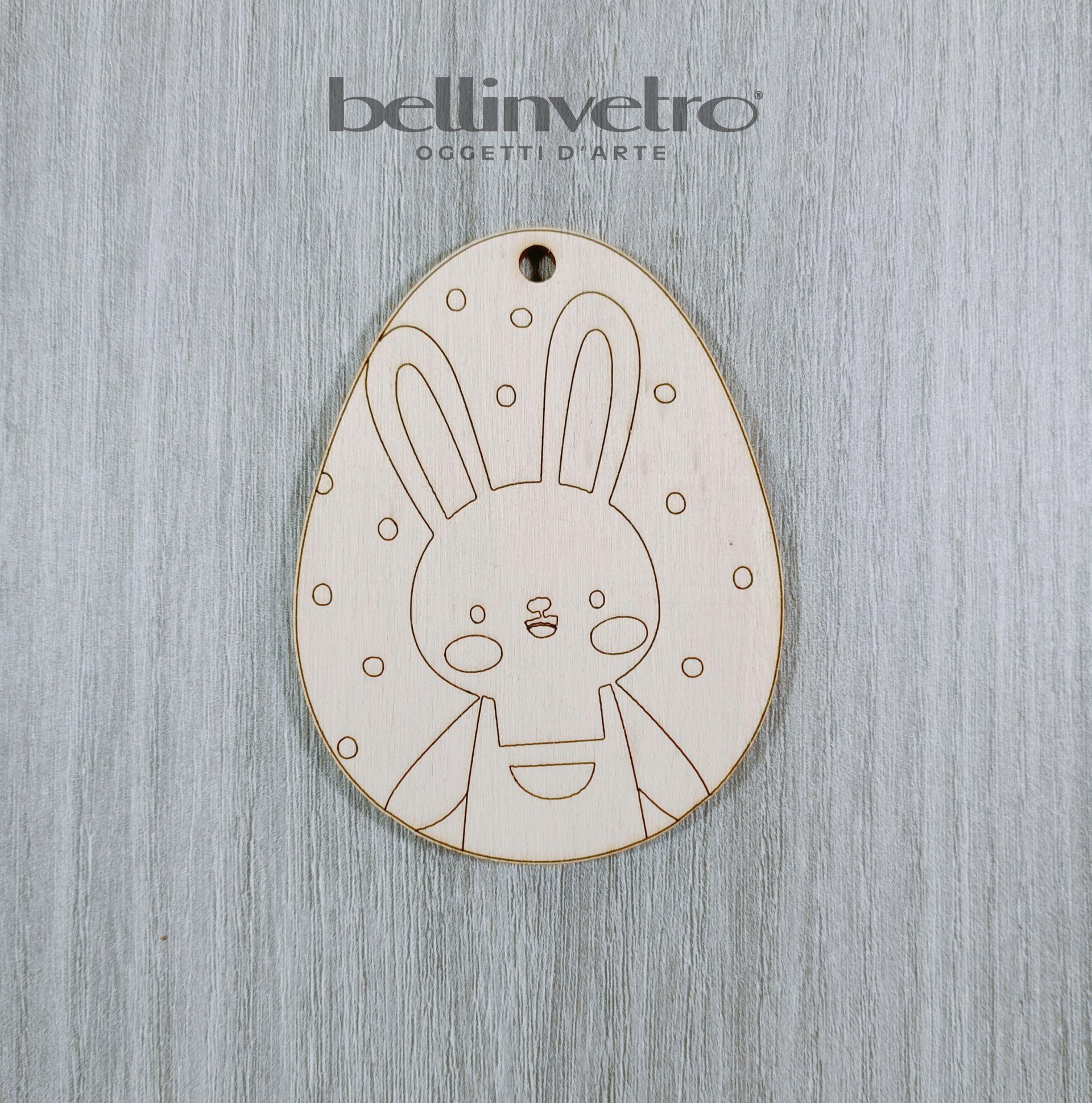 Uova di  pasqua in legno colorabile e personalizzabile per le scuole BELLINVETRO VR 140