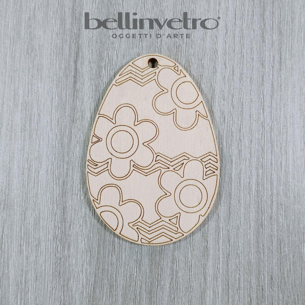 Uova di  pasqua in legno colorabile e personalizzabile per le scuole BELLINVETRO VR 140