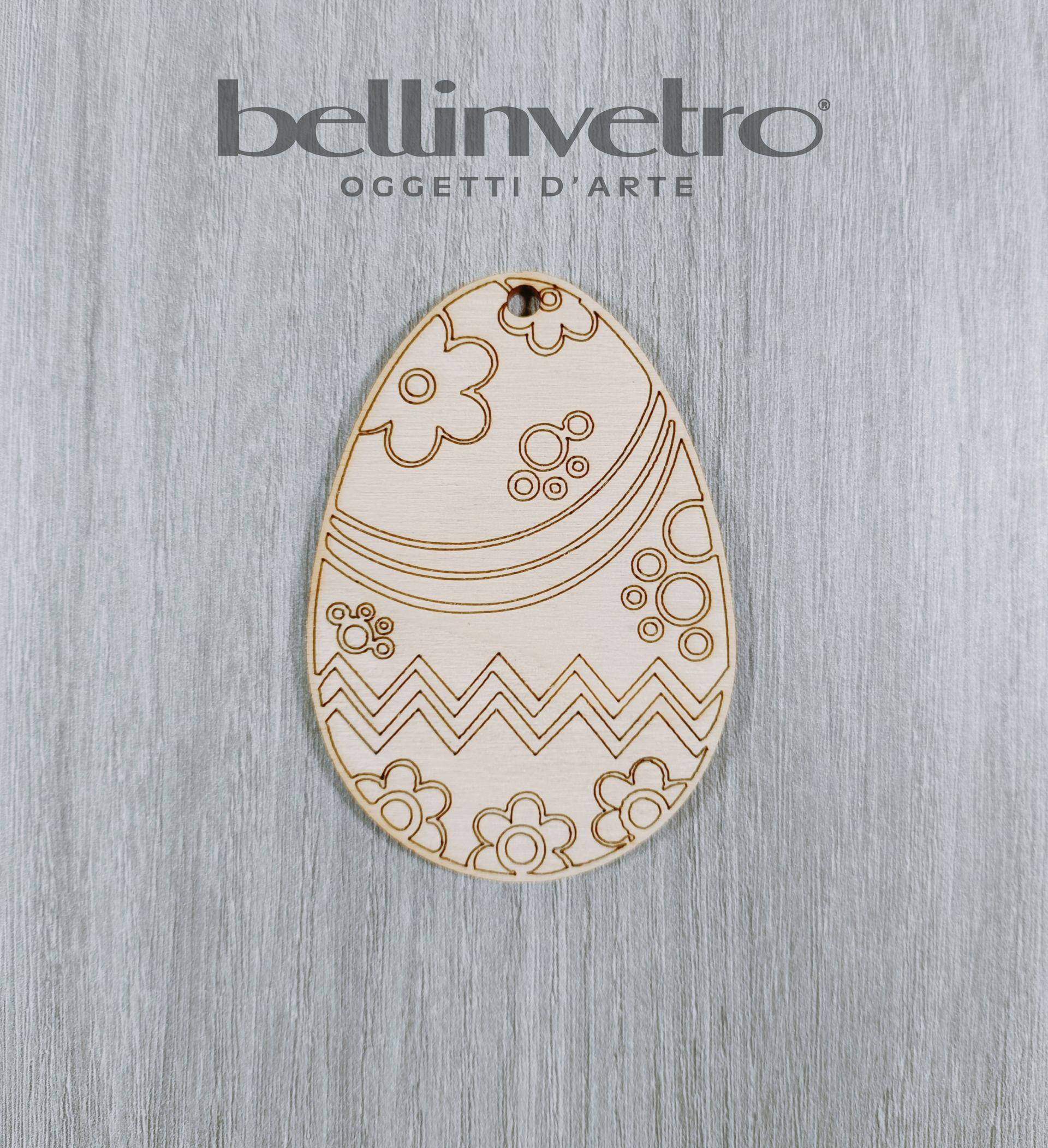 Uova di  pasqua in legno colorabile e personalizzabile per le scuole BELLINVETRO VR 140