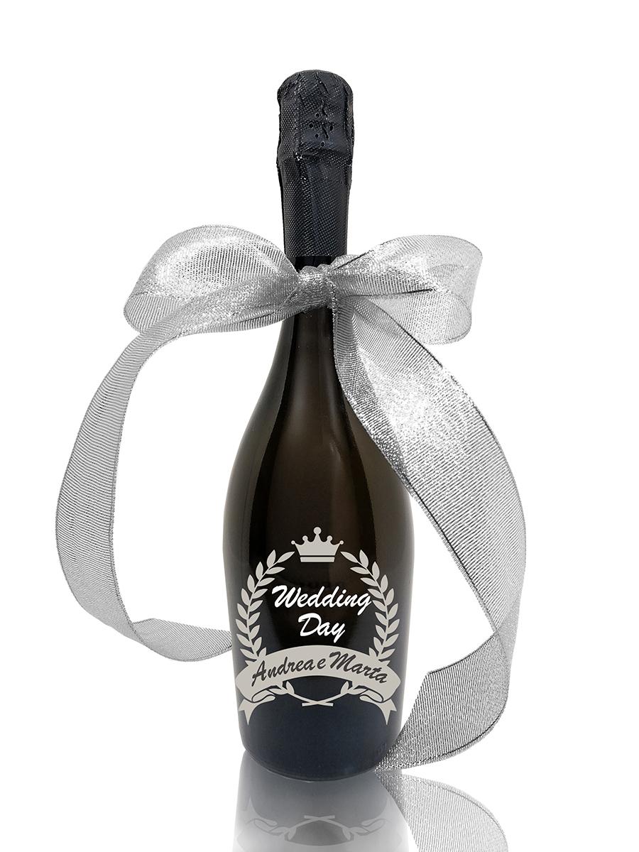Bottiglia incisa wedding day "LINEA EVENTO" PERLA