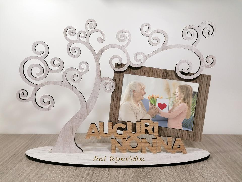 portafoto con albero della vita in legno  nonna BELLINVETRO VR 61 NONNA