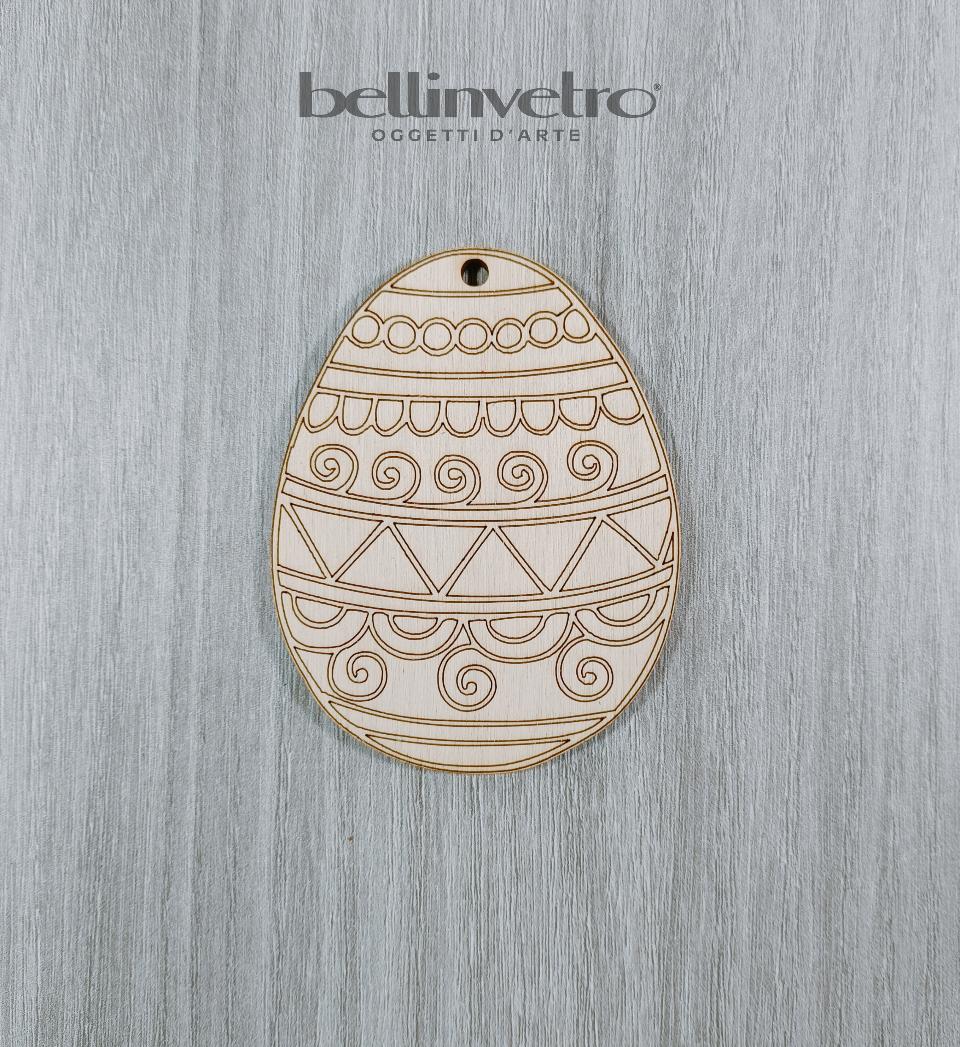 Uova di  pasqua in legno colorabile e personalizzabile per le scuole BELLINVETRO VR 140