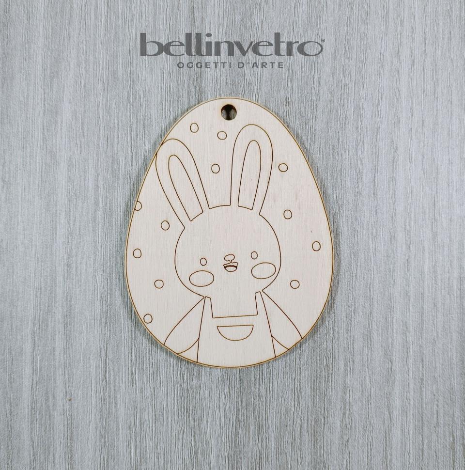 Uova di  pasqua in legno colorabile e personalizzabile per le scuole BELLINVETRO VR 140