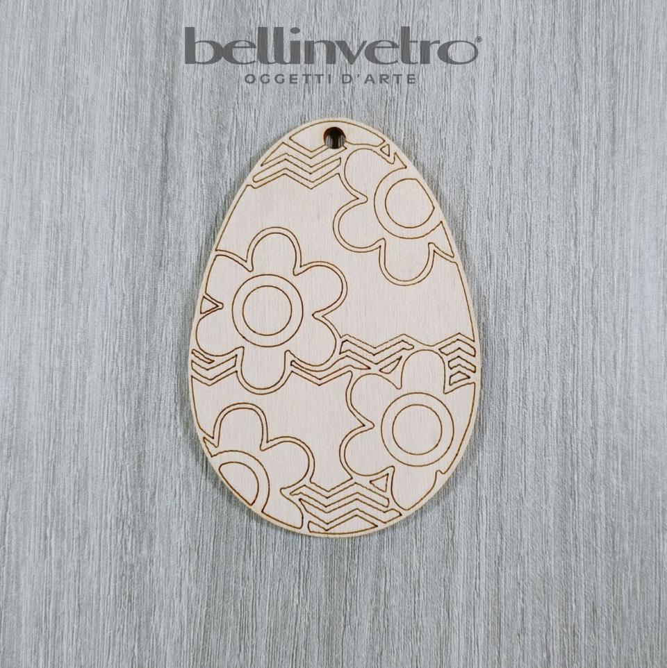Uova di  pasqua in legno colorabile e personalizzabile per le scuole BELLINVETRO VR 140