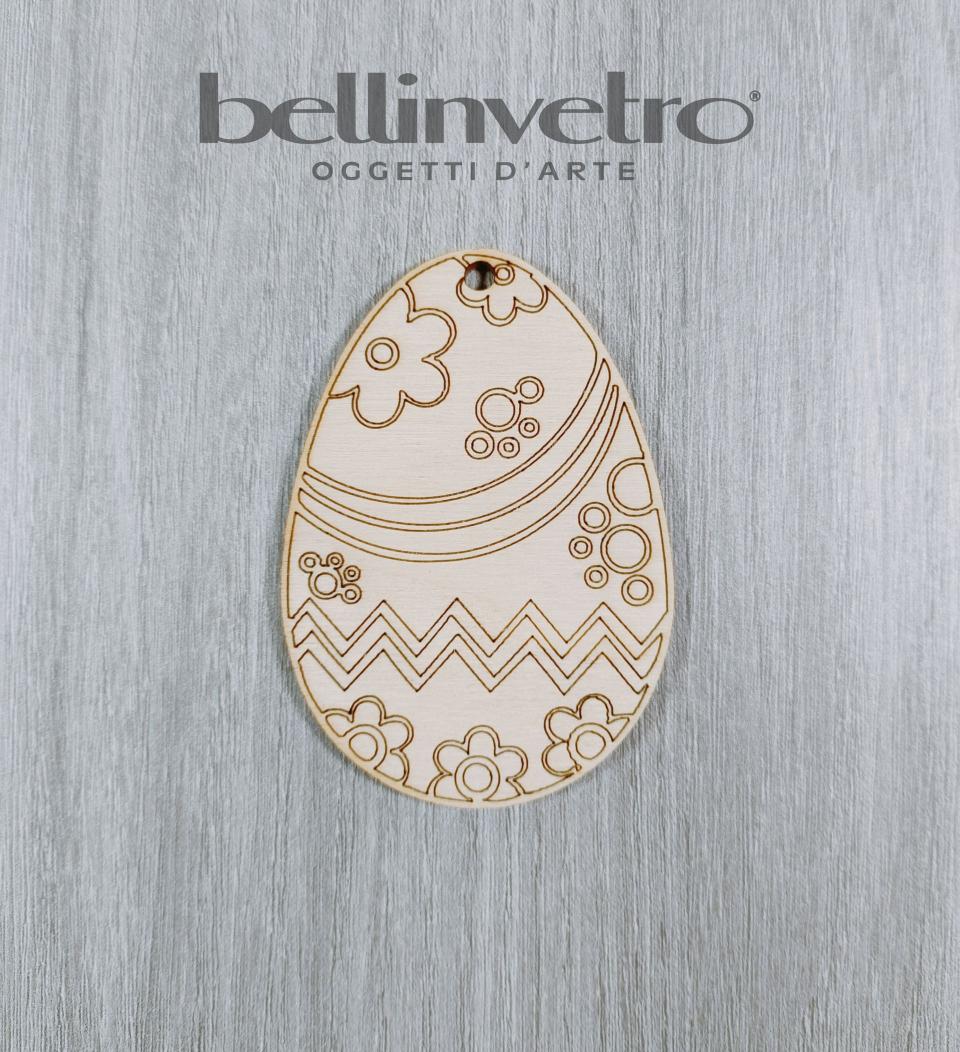Uova di  pasqua in legno colorabile e personalizzabile per le scuole BELLINVETRO VR 140