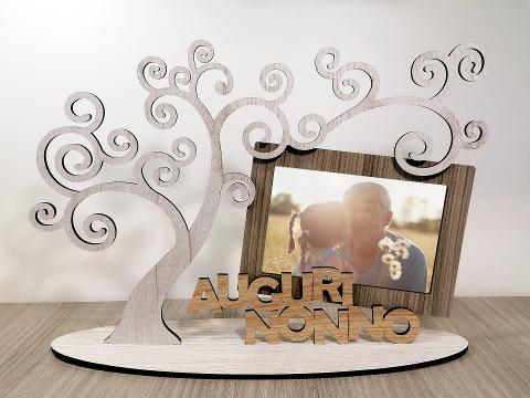 portafoto con albero della vita in legno nonno BELLINVETRO VR 62 NONNO