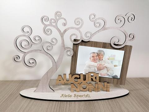 Portafoto con albero della vita in legno nonni BELLINVETRO  VR 19 NONNI
