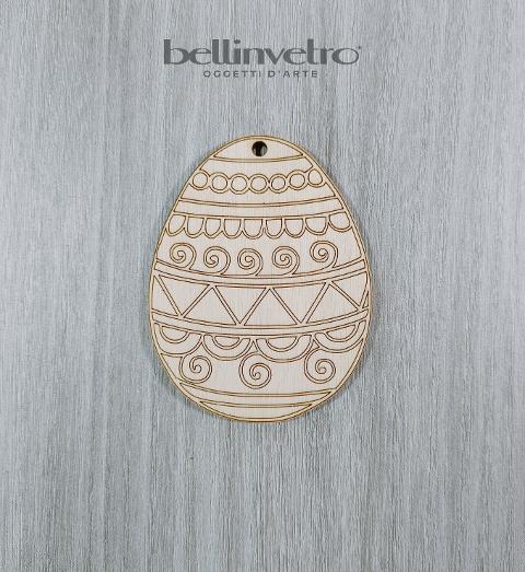 Uova di  pasqua in legno colorabile e personalizzabile per le scuole BELLINVETRO VR 140