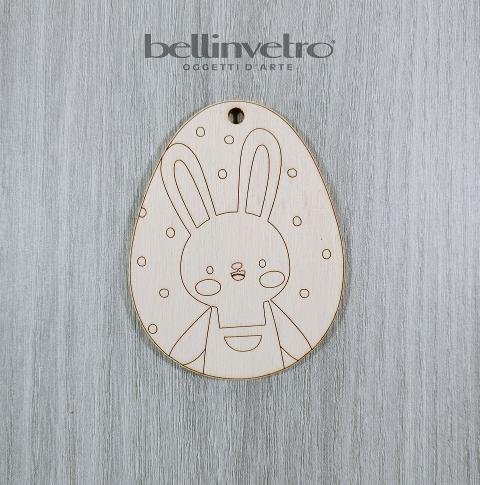 Uova di  pasqua in legno colorabile e personalizzabile per le scuole BELLINVETRO VR 140