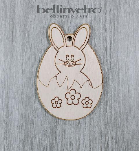 Uova di  pasqua in legno colorabile e personalizzabile per le scuole BELLINVETRO VR 140