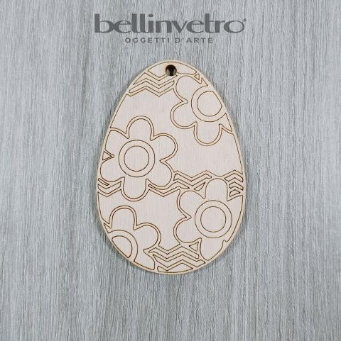 Uova di  pasqua in legno colorabile e personalizzabile per le scuole BELLINVETRO VR 140