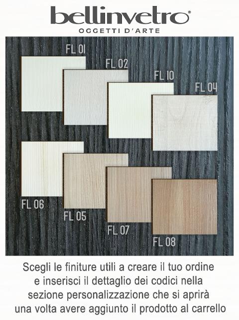 Fiocco di neve personalizzata in legno colorato o in finitura legno BELLINVETRO VR 354