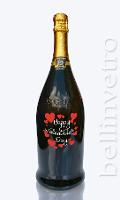 Bottiglia incisa e dipinta a mano san valentino ASTORIA IT'S LOUNGE TIME BOT 69