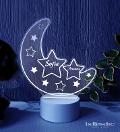 Lampada LED in plexiglass | NIGHT LIGHT | luna con stelle BELLINVETRO VR 396