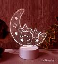 Lampada LED in plexiglass | NIGHT LIGHT | luna con stelle BELLINVETRO VR 396
